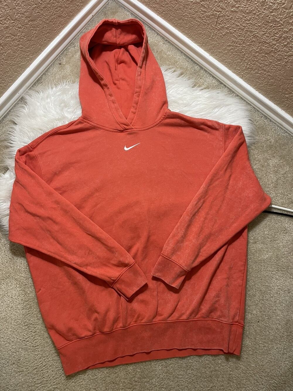 Nike Center Swoosh Pullover Washed Fleece Hoodie Sweatshirt DD5640 Size Medium